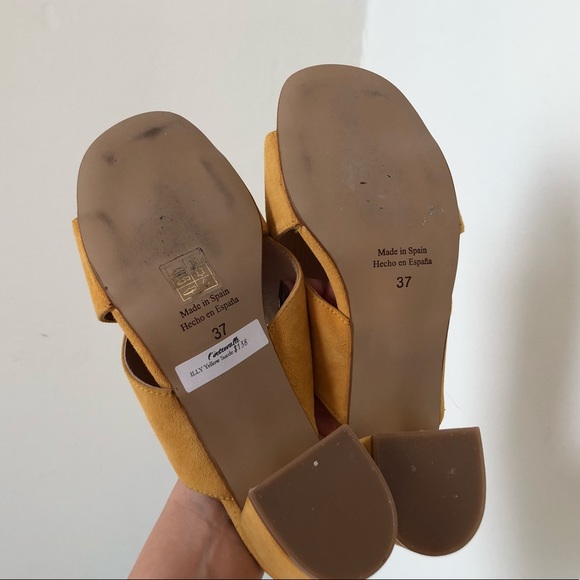 ILLY YELLOW SUEDE Sandal, size 37 - Picture 6 of 6